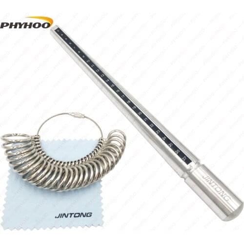 Wholesale Ring Stick and Ring Sizer Set,Measure Finger Size& Ring Gauge Metal Finger Sizer Tool Measure 1-28 Japan Size