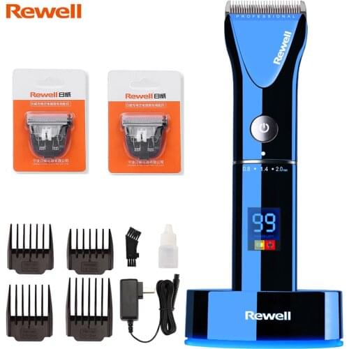 Professional Hair Clipper Lithium Rechargeable Hair Trimmer Titanium Blade for Men Salon Electric Cutter Hair Cutting Machine