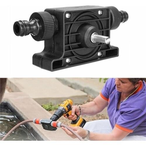 1Set Portable Electric Drill Pump Self Priming Transfer Pumps Oil Fluid Water Pump Hose Clamps Connectors Set Aquariums Fittings
