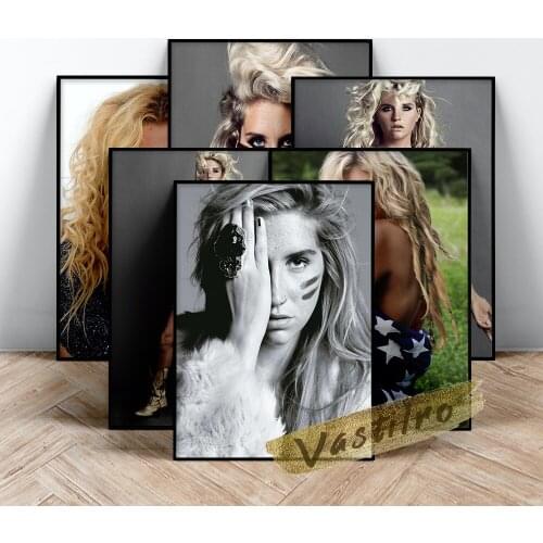 Kesha Singer Poster, Music Female Star Wall Art, Beautiful Woman Wall Painting, Beauty Portrait Art Prints, Kesha Fans Collect