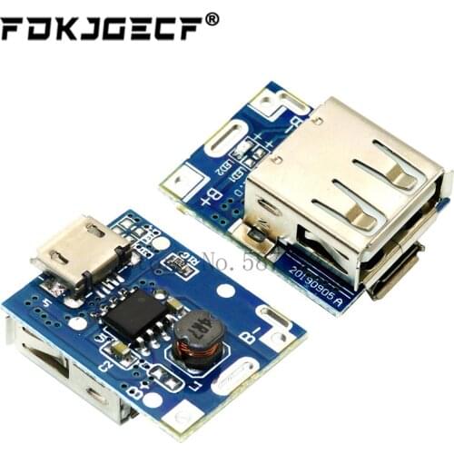5pcs 5V Boost Converter Step-Up Power Module Lithium Battery Charging Protection Board LED Display USB For DIY Charger 134N3P