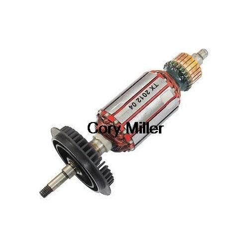 GWS 6-100 6mm Drive Shaft AC 220V Electric Motor Rotor w Cooling Fan