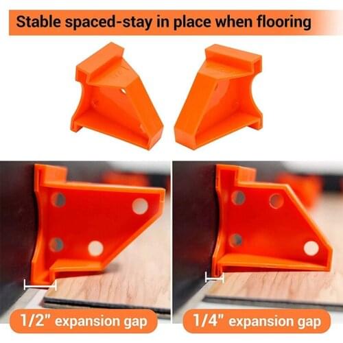 LBER Flooring Spacers,Laminate Wood Flooring Tools,Hardwood & Floating Floor Etc,Triple-cornered Stay in Place (20Pack)