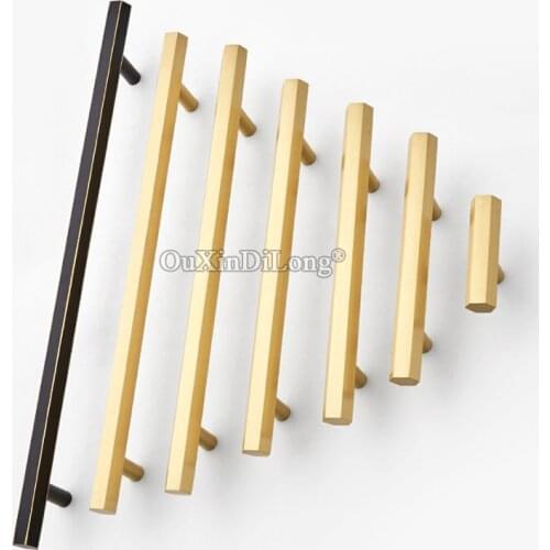 Top Luxury 6PCS European Solid Brass Kitchen Cabinet Door Handles Cupboard Wardrobe Drawer Cabinet Pulls Handles and Knobs