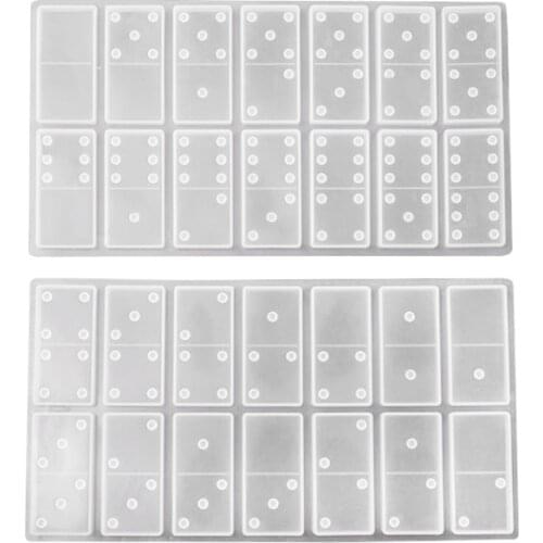 DIY Silicone Epoxy Resin Handmade Molds Kit Fun Art Crafts For Dominoes Shape Pottery & Ceramics 20.5x11.2cm WWO66