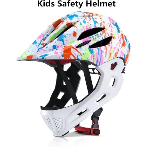 Detachable Cycling Bike Helmet Full Covered Child Helmet EPS Parallel Car Children Helmet 2 In 1 Sport Safety Riding Helmet