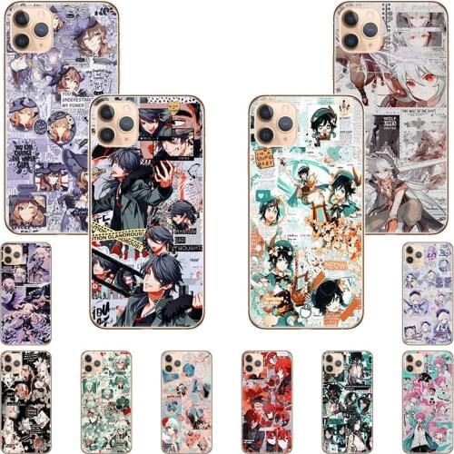 Genshin Impact Transparent Soft TPU Silicone Phone Case For iPhone 11 XR 12 Pro Max X XS Max 7 8 6S Plus 5S SE2020 12Mini Cover