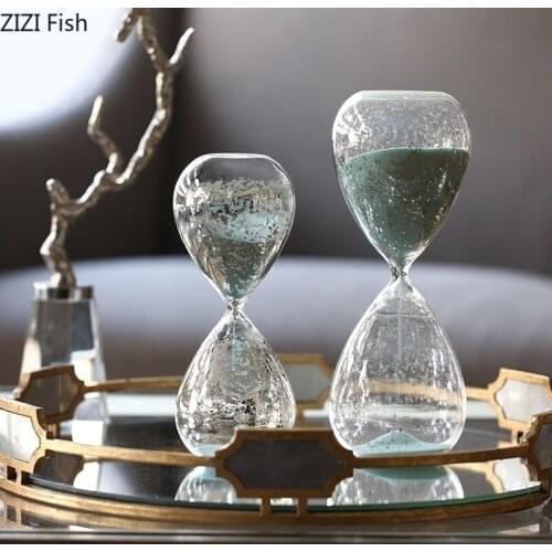European Retro 30/60 Minutes Hourglass Bookcase Desktop Decoration Modern Glass Hourglass Gifts for Friends Home Decoration New