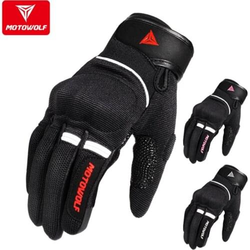 MOTOWOLF Universal Motorcycle Electric-Bike Gloves Summer Breathable Racing Anti-drop Gloves Unisex Riding Equipment