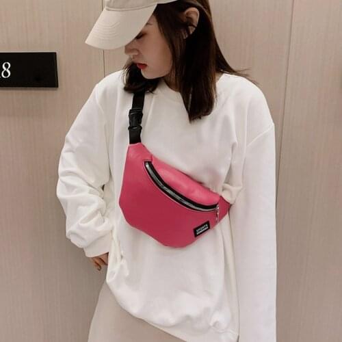 Women Solid Color Zipper Messenger Bag Chest Bags Waist Bags Phone Crossbody Bag Wallet Bolsas Femininas sac a main femme #25