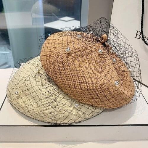 Womens Hat Elegant Pearl Beret Womens Fashion Casual Milk Silk Painters Hat Ins Hoe Newsboys Hat