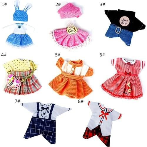1 Pc 1:12 Doll Clothes Outfit Dollhouse Doll Skirt Suit 6 Inch Doll Multicolor Dress