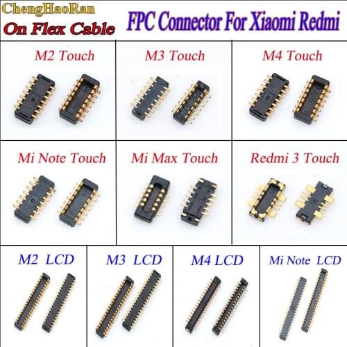 1PCS Touch Screen LCD Digitizer touch FPC Connector Plug Board Pin For Xiaomi redmi M2 M3 M4 Note Max redmi 3 on flex cable