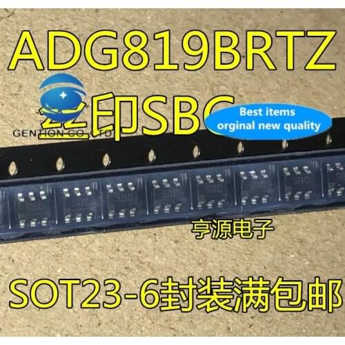 10PCS ADG819 ADG819BRT ADG819BRTZ silk-screen SBC SOT23-6 in stock 100% new and original