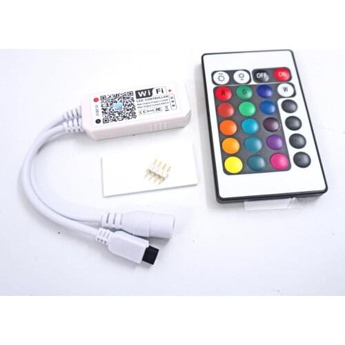 10X Mini Wifi Controller With 24Key Remote Controller For Led Strip RGB RGBW 5050 3528