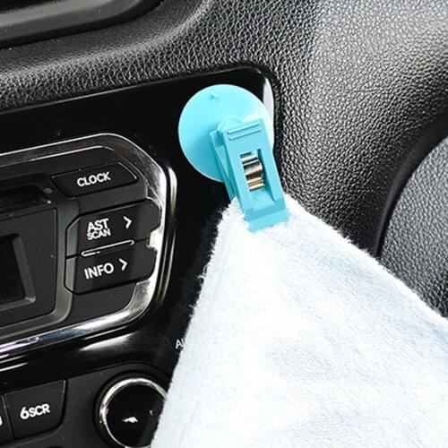 2pcs Car Window Sucker Card Ticket Holder Clip Sunshade Curtain Hooks 35x30mm