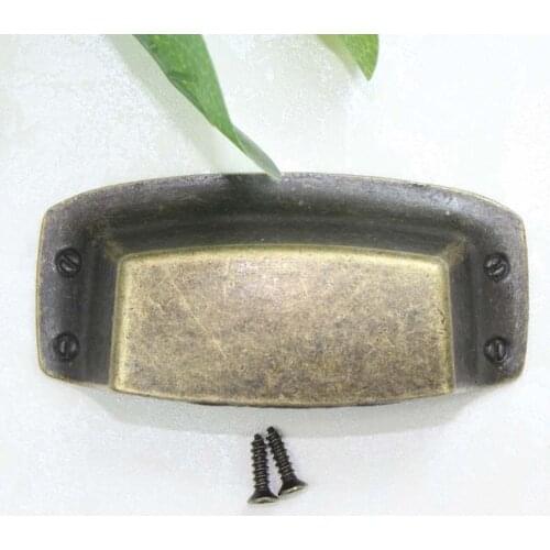 32mm vintage bronze cap shell drawer cabinet pulls knobs antique brass dresser door handles 1.25" rustico retro furniture handle