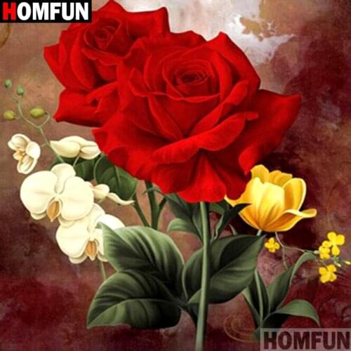 Homfun Full Square/Round Drill 5D DIY Diamond Painting "Flower landscape" 3D Embroidery Cross Stitch Home Decor Gift A10564