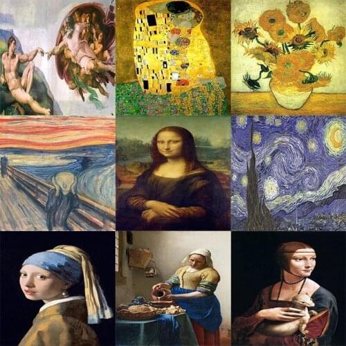 World Most Famous Oil Painting Series 5D DIY Diamond Painting Full Square Home Decoration Diamond Painting Embroidery