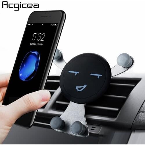 Car Air Vent Mount Mobile Phone Holder for iPhone X 8 Samsung Universal Stand Holder For Xiaomi Redmi 6 Gravity Support Bracket
