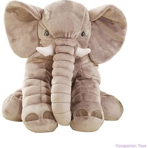 40cm/60cm Height Large Plush Elephant Toy Kids Sleeping Pillow Back Cushion Cute Stuffed Baby Doll Xmas Christmas Gifts