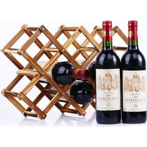 Wooden Wine Bottle Holder Creative Practical Collapsible Living Room Decorative Cabinet Red Wine Display Storage Racks Bar Decor