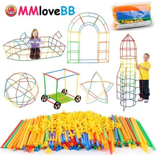 Kids DIY Art Construction Tunnel Building Blocks Toys 4D Space Pipe Blocks Insert Toy Imagination Create Funny Brain Game Gifts