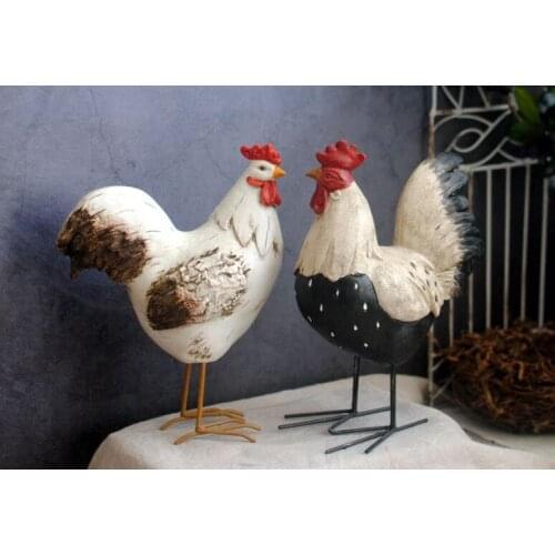 French country fields Garden retro style animal cock chicken home garden garden resin landscaping decoration