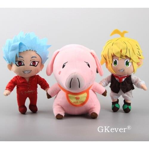 Anime The Seven Deadly Sins Dragons Sin of Wrath Pig Hawk Sin of Greed Soft Dolls Plush Toy 12" 30 cm Gift