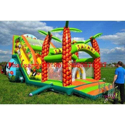 China Guangzhou) inflatable slides, inflatable castles, Inflatable pool slide Obstacle course TOB-192