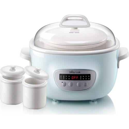 Bear 220V Slow Cooker, Water-proof Electric Stew Pot, Household Electric Cooker, Soup Pot, Ceramic Pot Birds Nest Pot