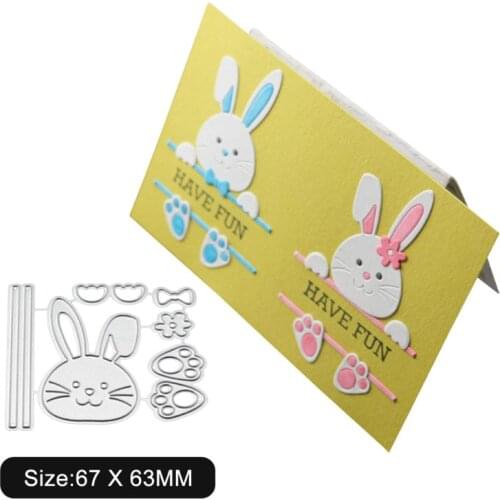 Bow Rabbit Metal Cutting Dies Stencil Scrapbooking DIY Album Stamp Paper Card Embossing Decor
