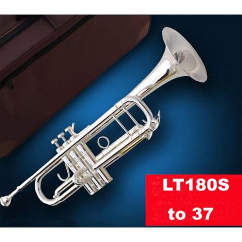 Music Fancier Club Bb Trumpet LT180S-37 Silver Plated Music Instruments Profesional Trumpets 180S-37 Included Case Mouthpiece