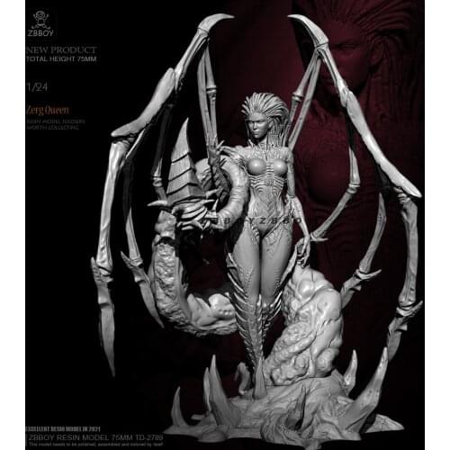 75mm 1/24 Resin model kits figure beauty colorless and self-assembled TD-2789B