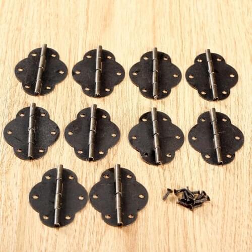 4pcs Small Antique Cabinet Hinges Connector Accessories Jewelry Chest Gift Wine Music Wooden Box Door Hinge Furniture Hardware