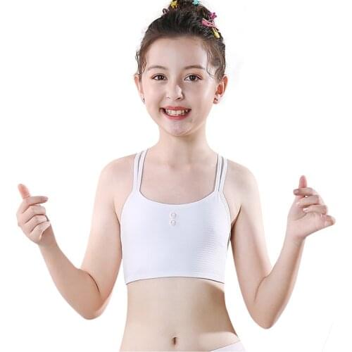 Underwear female student development period girl bra bra strap cotton comfortable and breathable tube top 10 to 16 year old girl
