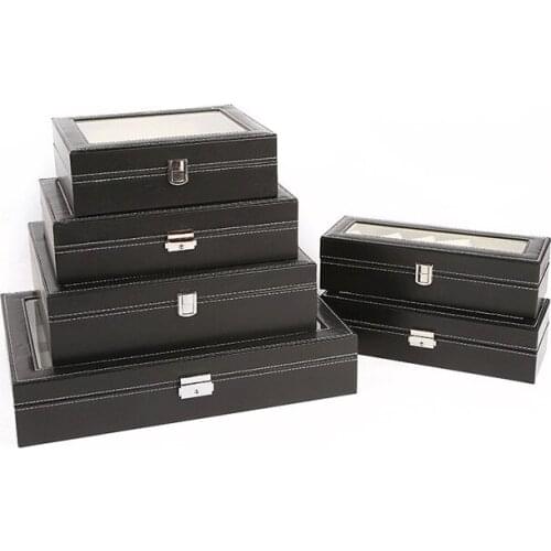 Wholesale 6/10/12/20 Grid Pu Watch Box, Watch Storage Box, Gift Box, Packaging Box, High-quality Watch Display Box