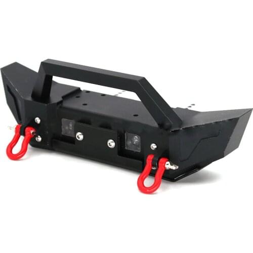 Front & Rear Bumper for TRAXXAS TRX-4 TRX4 Axial SCX10 D90 1/10 RC Car Metal Alloy with LED Light Accessories