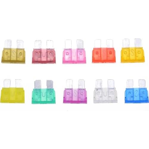 Mayitr 50pcs Mixed Medium Standard Blade Fuse 32V Assortment Kit Car Auto 3A~40A+Box For Car Truck Bus Motorcycle Boat