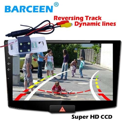 Suitable for BMW 5 Series for BMW 3 Series color hd ccd lens auto car reversing camera wire bring 4 led White transparent shell