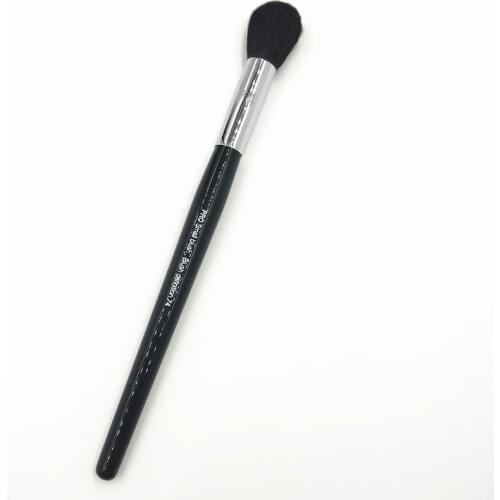 Professional Small Blush Brush Goat Hair Long Handle #74 Bronzer Sculpting Makeup Brush Cosmetic Tool