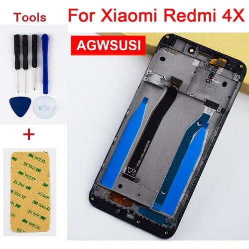 For Xiaomi Redmi 4X LCD Touch Screen Digitizer Sensor For Xiaomi Redmi 4X Pro Prime LCD Display Panel Assembly Frame