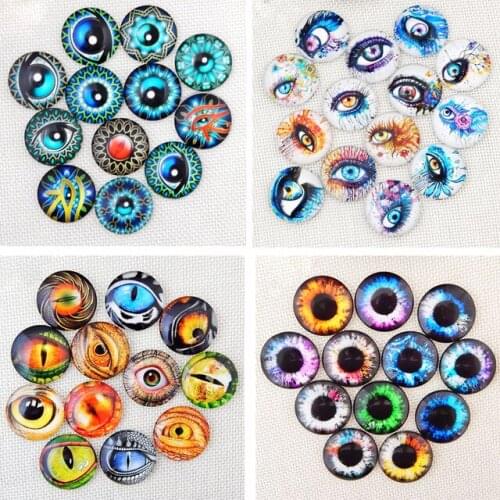 50PCS Mixed 14 Styles Time Gem Animal Eye Snap Button Jewelry Charm Fit For 18mm DIY Snap Bracelet&Necklace Jewelry