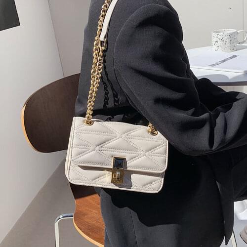 Crossbody Bags for Women Luxury Women Bag Shoulder Bag Handbag Purse All-match Fashion Chain Lattice 2021 New Trend PU Leather