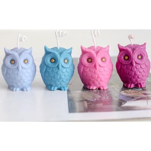 Owl Candle Mould Animal Silicone Mold for Candle Making DIY Handmade Molds Plaster Wax Mould Candle molds for candle making