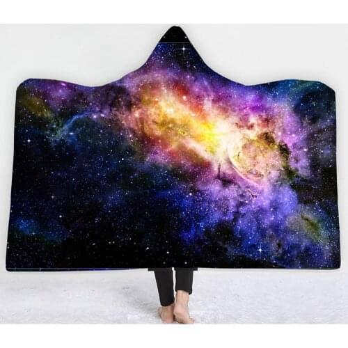 Nebula Universe hoodie blanket Air Conditioner Cover Blanket Velvet Plush Thin Quilt Sofa/bed/plane Travel Bedding Dropshipping