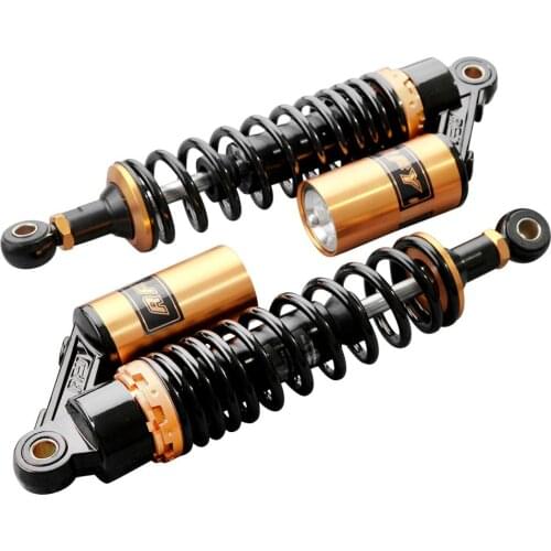 Universal Pair 320mm Motorcycle Air Shock Absorbers For Honda Suzuki Yamaha Kawasaki ATV Go Kart Quad Dirt Sport Bike Gold&Black