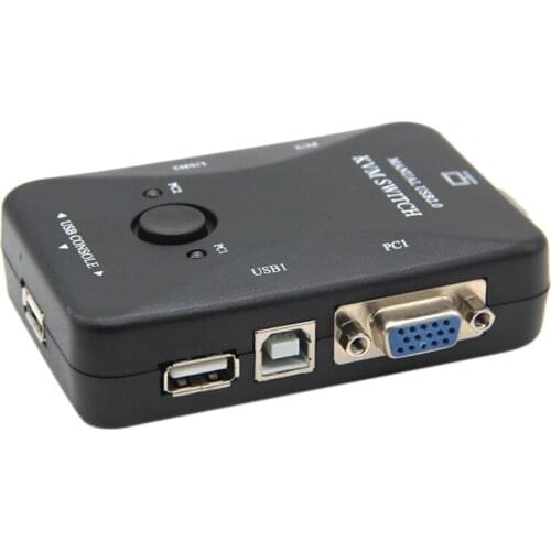 Usb Kvm Switch Switcher 2 Port Vga Svga Switch Box Usb 2.0 Mouse Keyboard 1920X1440 Switch Box