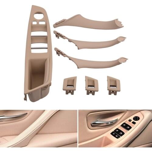 Car Inner Handle Interior Door Panel Pull Trim Cover Master Window Switch Panel Plate For BMW F10 F11 F18 F30 520i 525i 5-Series