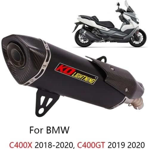 For BMW C400GT 2019 2020 C400X 2018-2020 Motorcycle Exhaust Pipe Slip On 51mm Middle Exhaust Muffler Escape Removable DB Killer